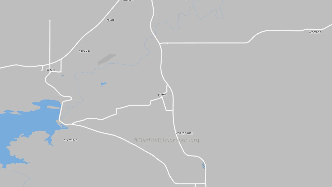 Transit Grade map of Howe, OK