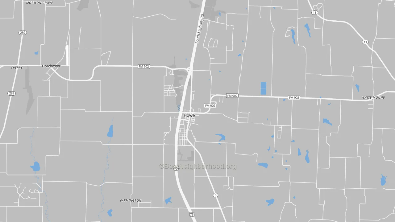 Transit Grade map of Howe, TX