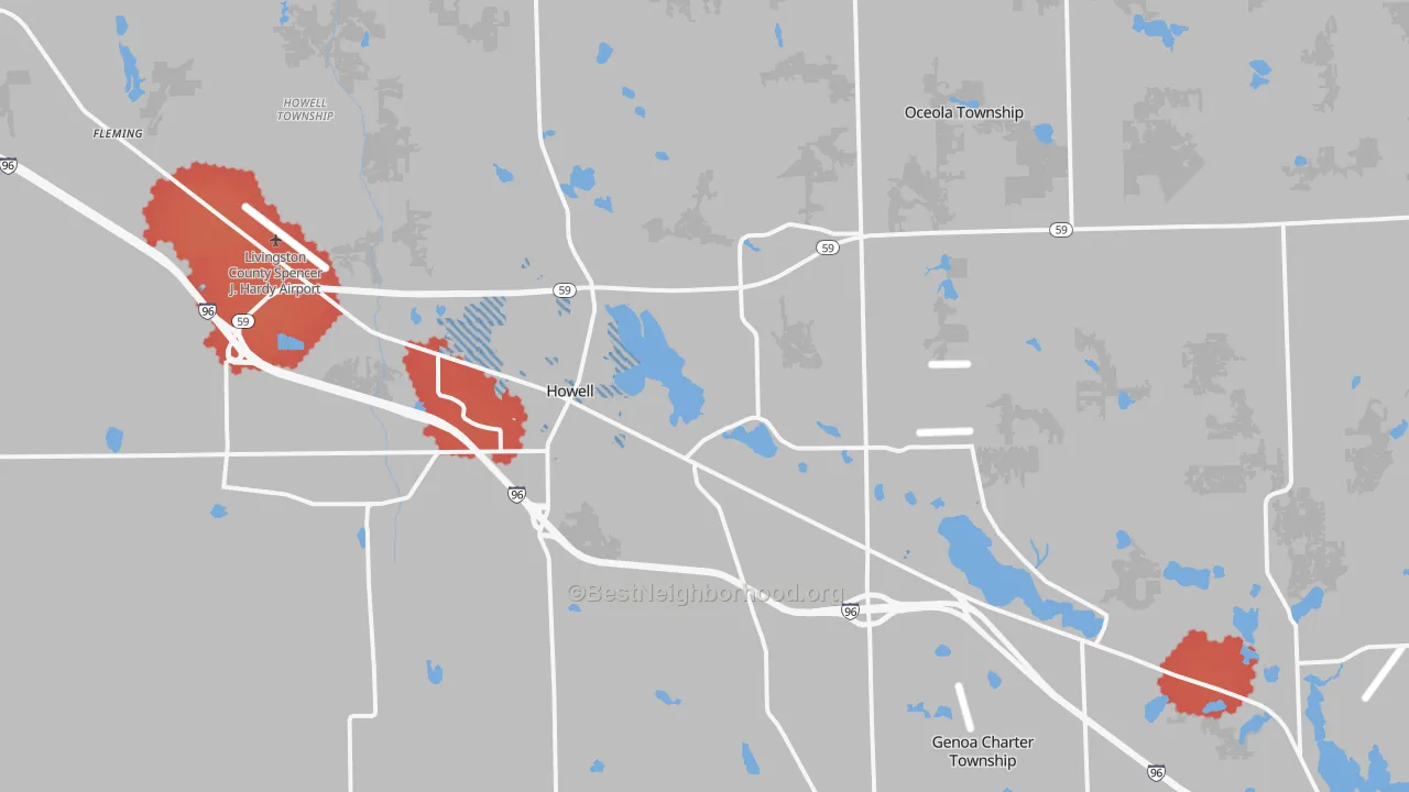 Transit Grade map of Howell, MI