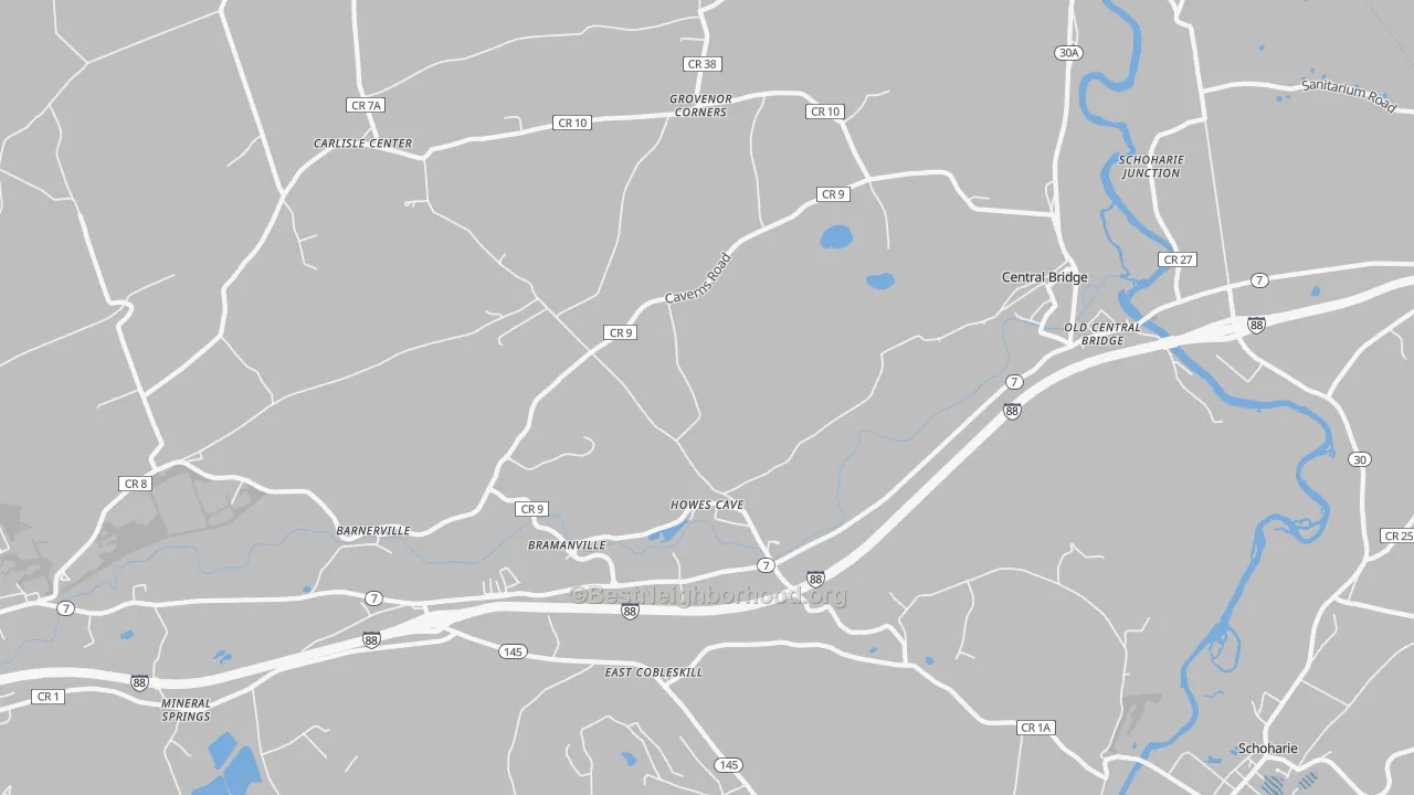 Transit Grade map of Howes Cave, NY