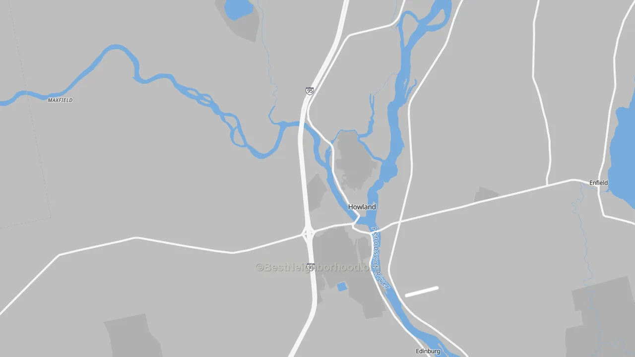 Transit Grade map of Howland, ME