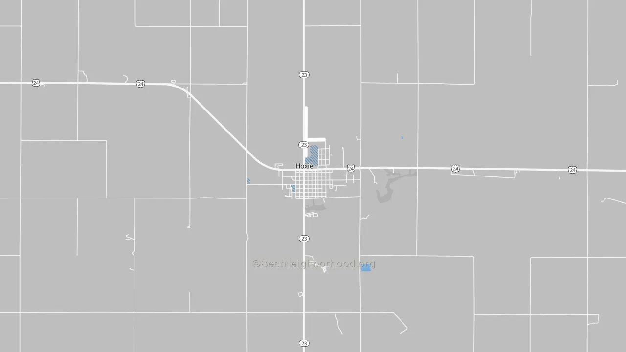 Transit Grade map of Hoxie, KS