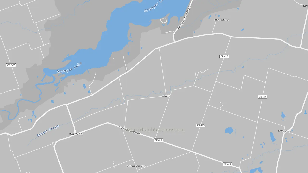 Transit Grade map of Hoxie, TX