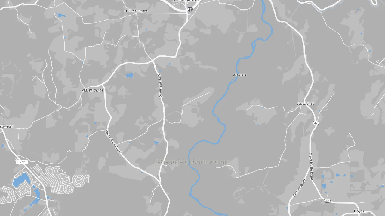 Transit Grade map of Hoyes, MD