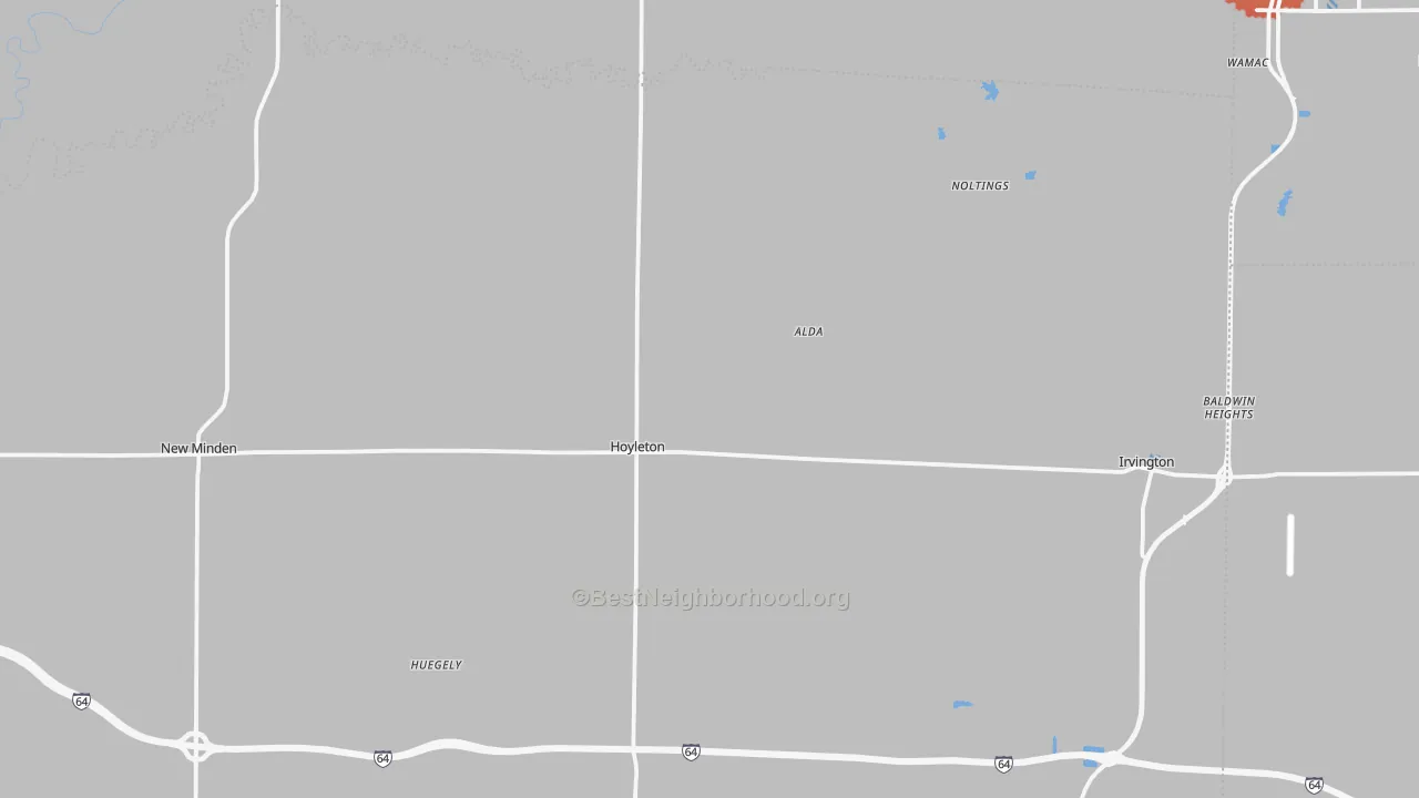 Transit Grade map of Hoyleton, IL