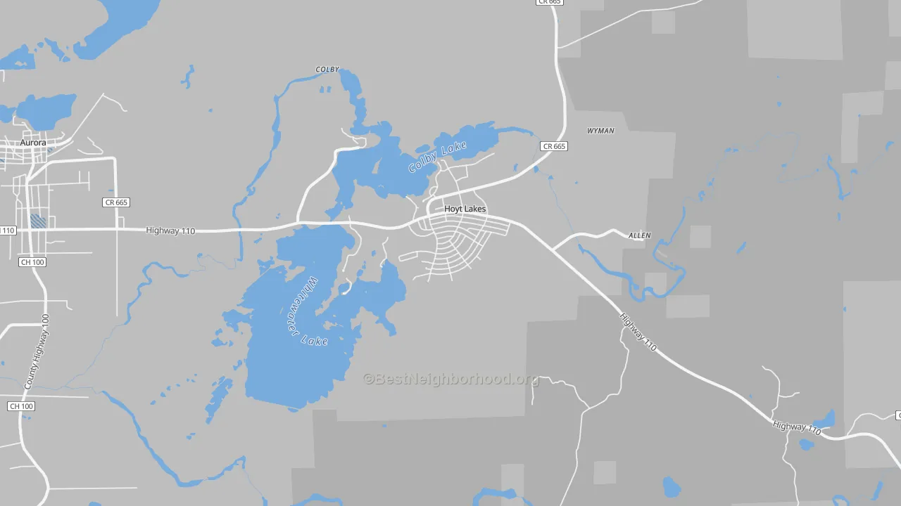 Transit Grade map of Hoyt Lakes, MN