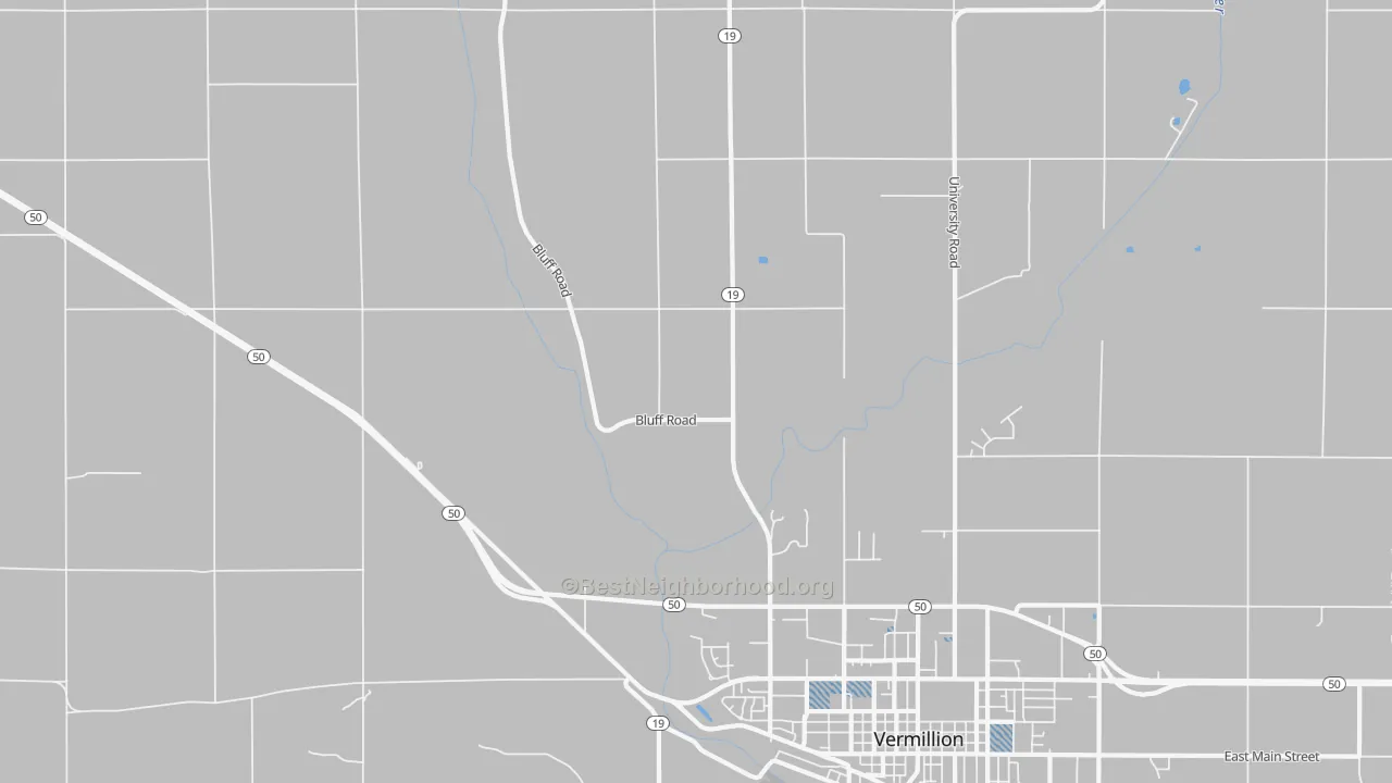 Transit Grade map of Hub City, SD