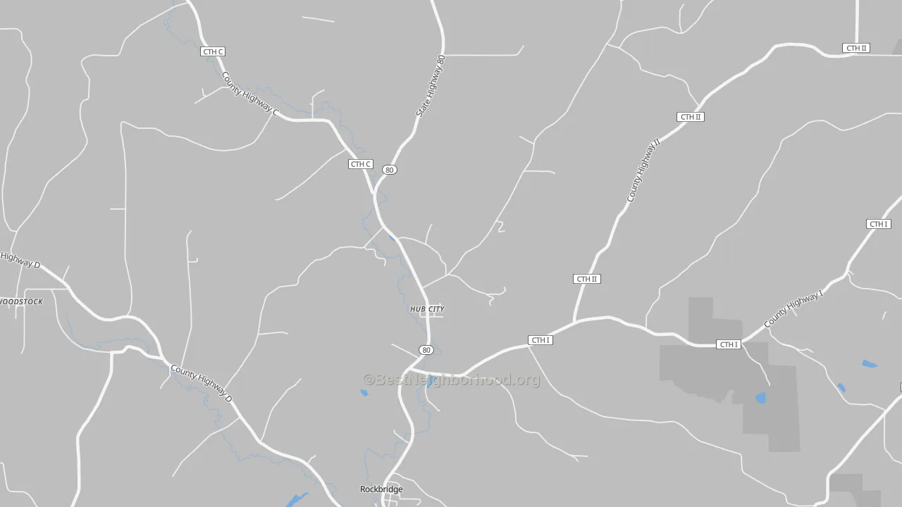 Transit Grade map of Hub City, WI