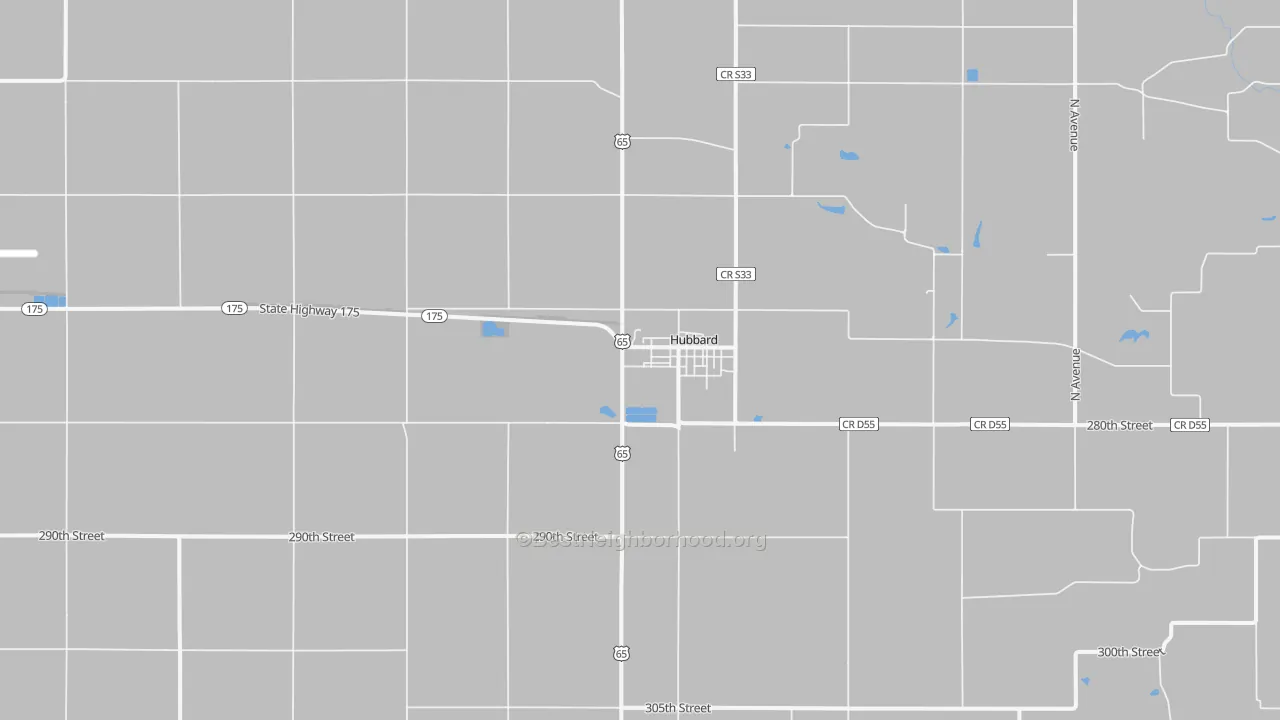 Transit Grade map of Hubbard, IA