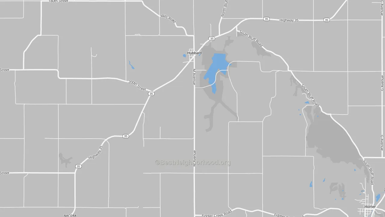 Transit Grade map of Hubbard, NE