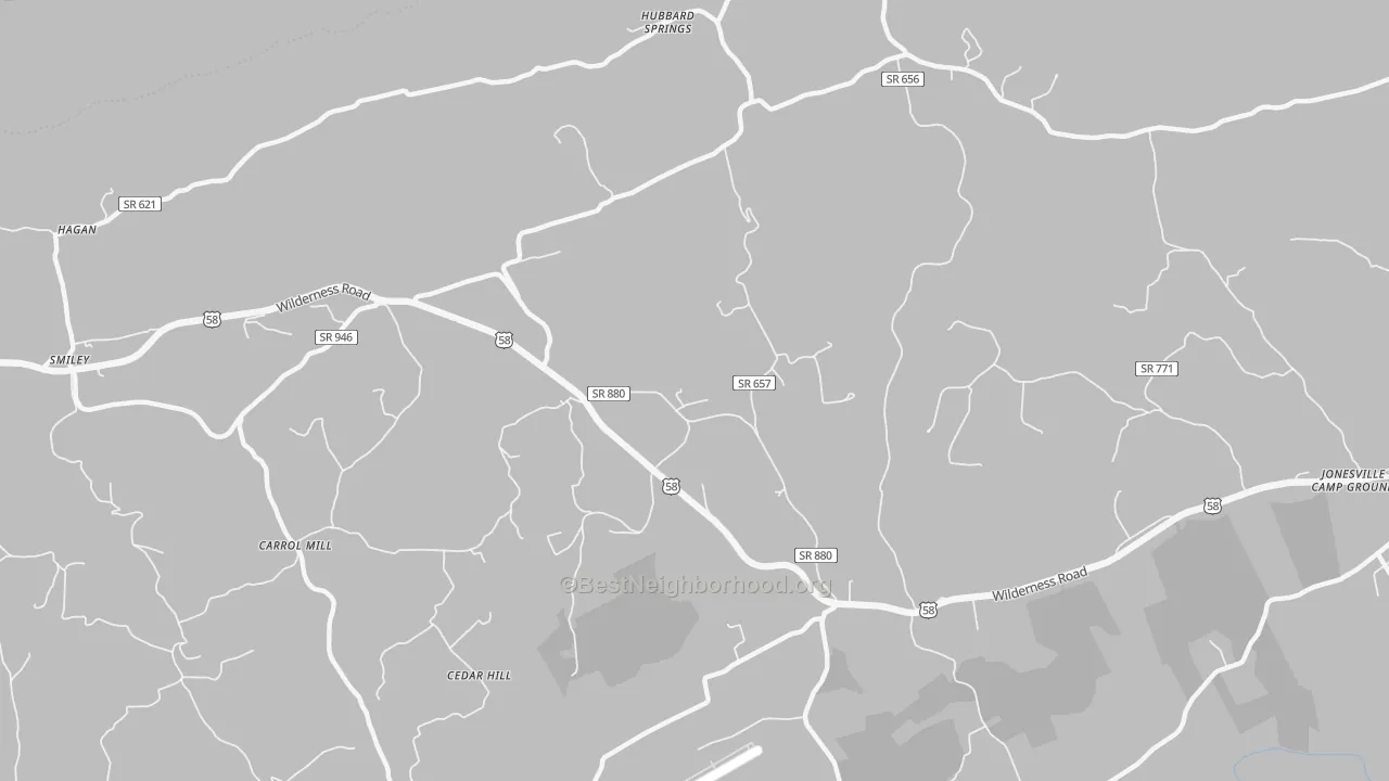 Transit Grade map of Hubbard Springs, VA