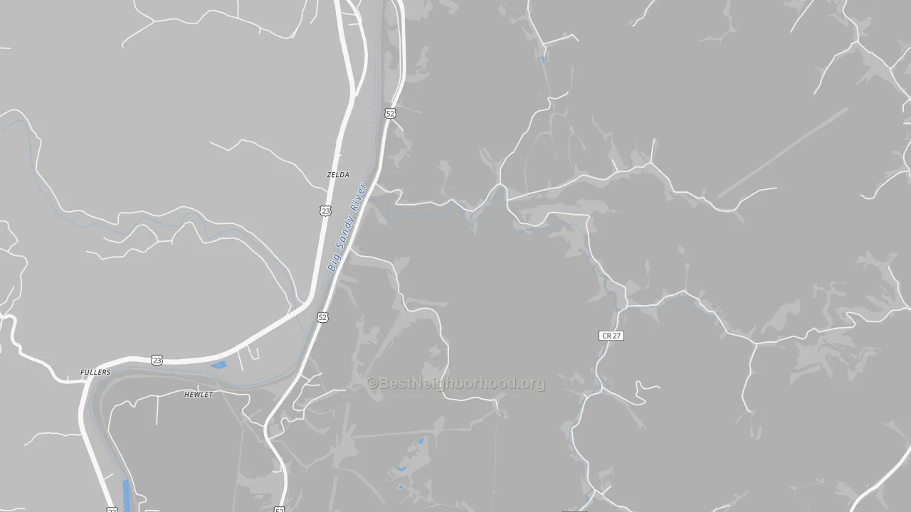 Transit Grade map of Hubbardstown, WV