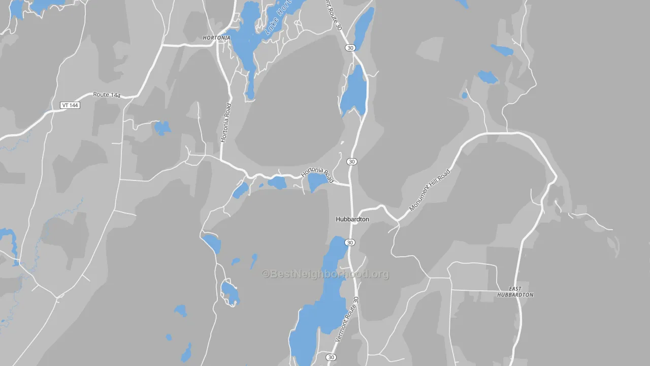 Transit Grade map of Hubbardton, VT