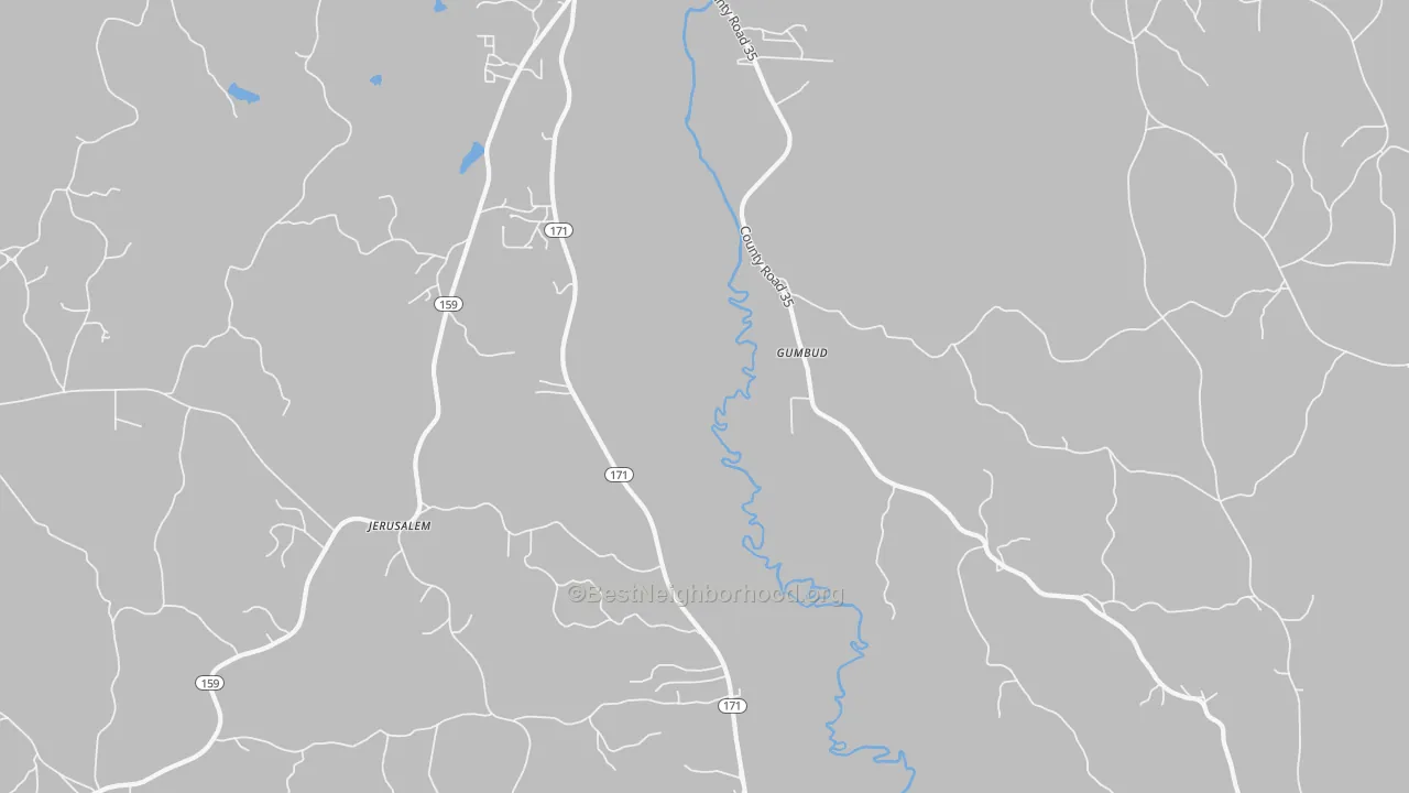 Transit Grade map of Hubbertville, AL
