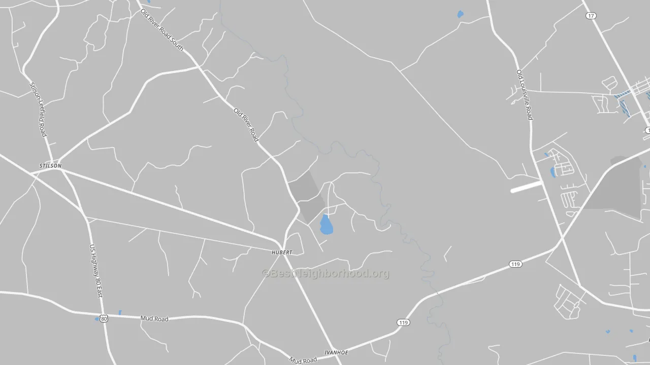 Transit Grade map of Hubert, GA