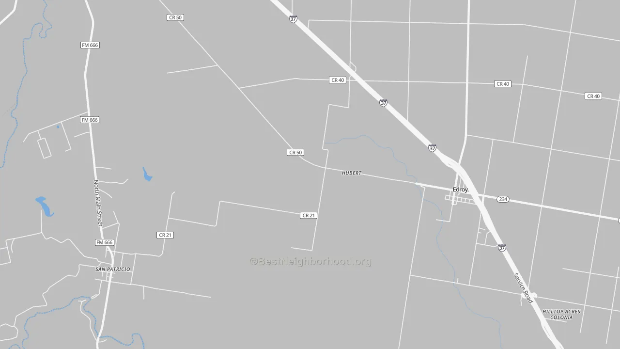 Transit Grade map of Hubert, TX