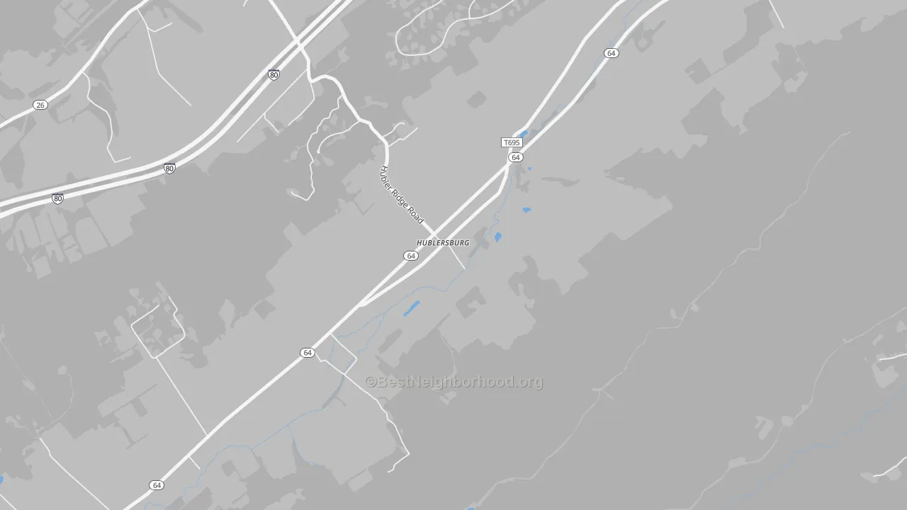 Transit Grade map of Hublersburg, PA