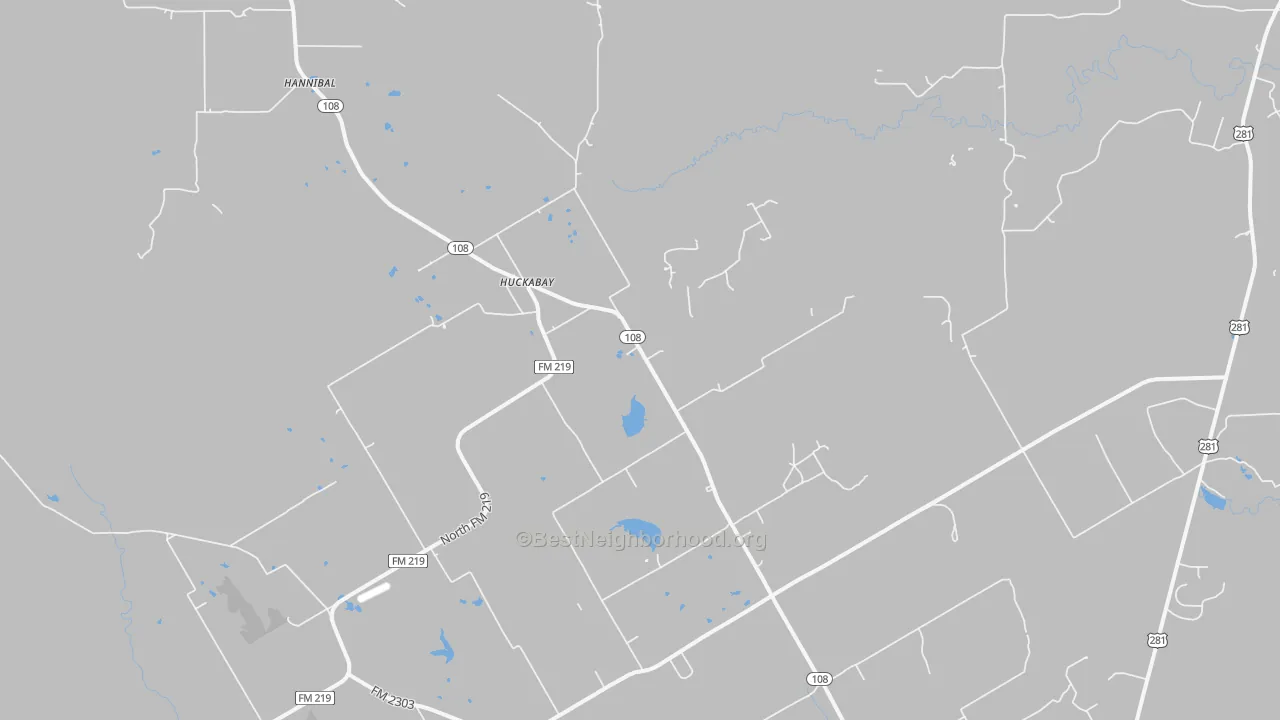 Transit Grade map of Huckabay, TX