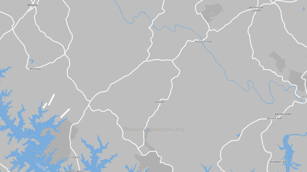 Transit Grade map of Huddleston, VA