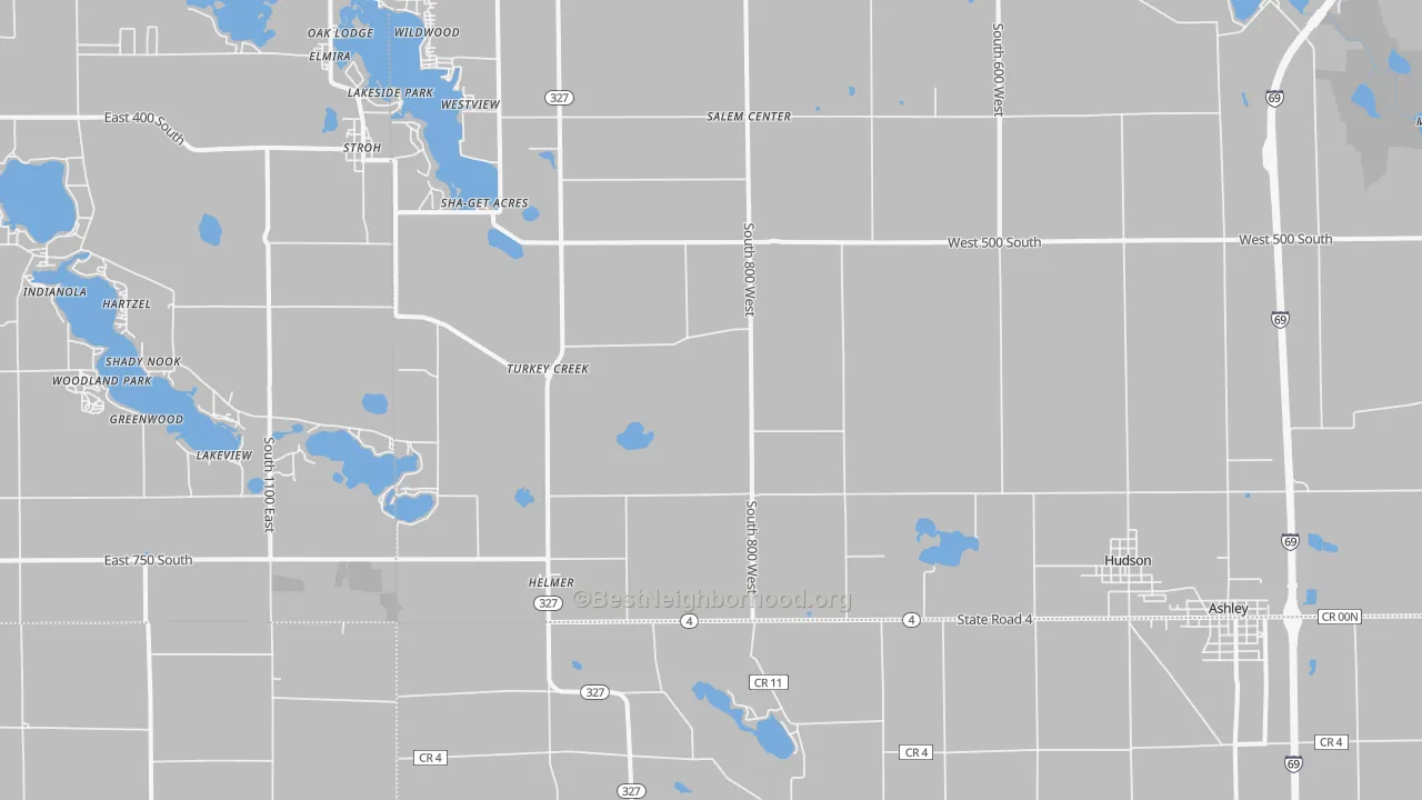 Transit Grade map of Hudson, IN