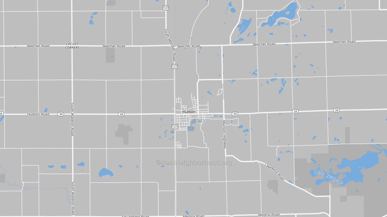 Transit Grade map of Hudson, MI