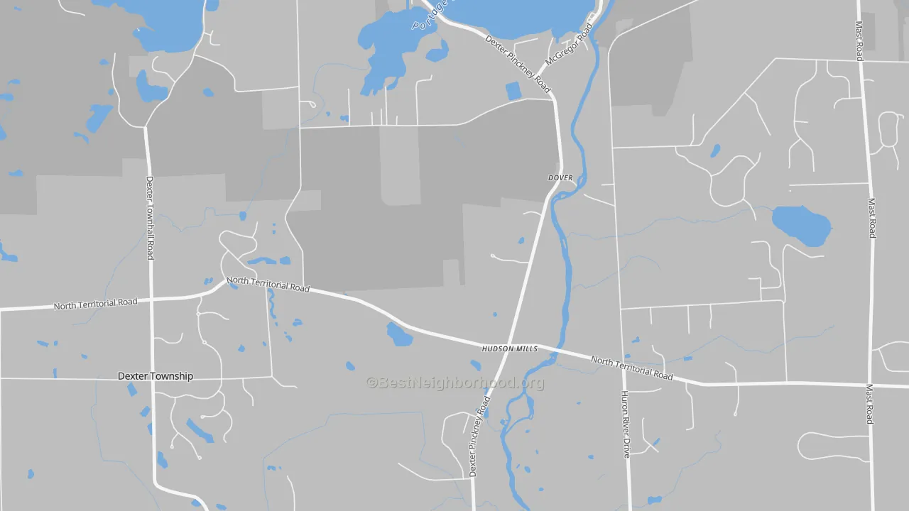 Transit Grade map of Hudson Mills, MI