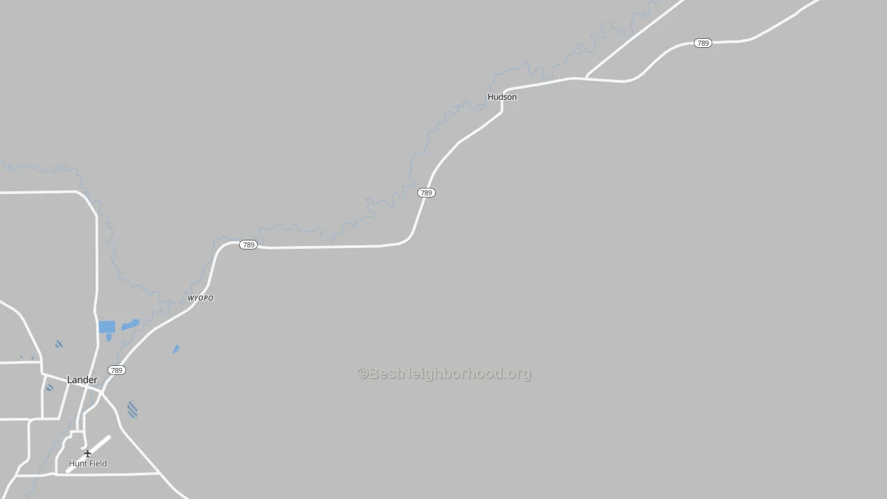 Transit Grade map of Hudson, WY