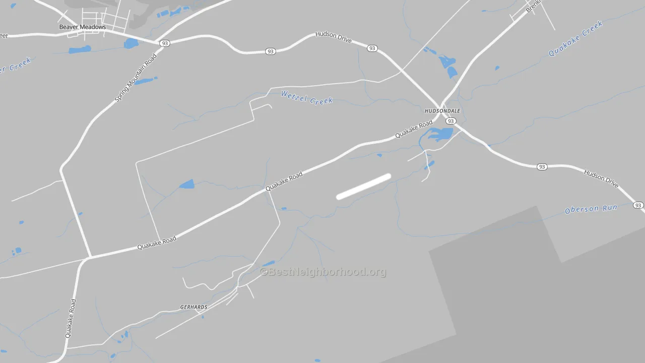 Transit Grade map of Hudsondale, PA