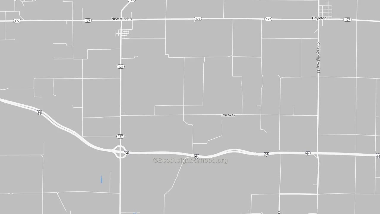 Transit Grade map of Huegely, IL