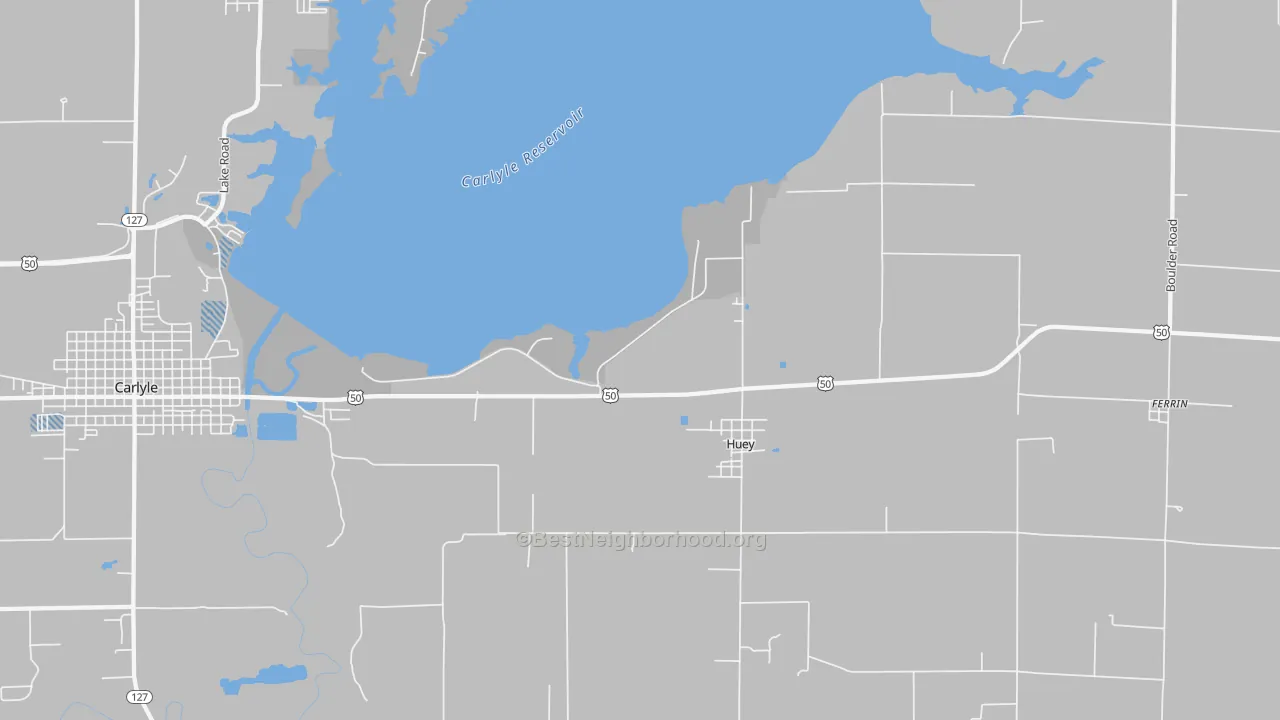 Transit Grade map of Huey, IL