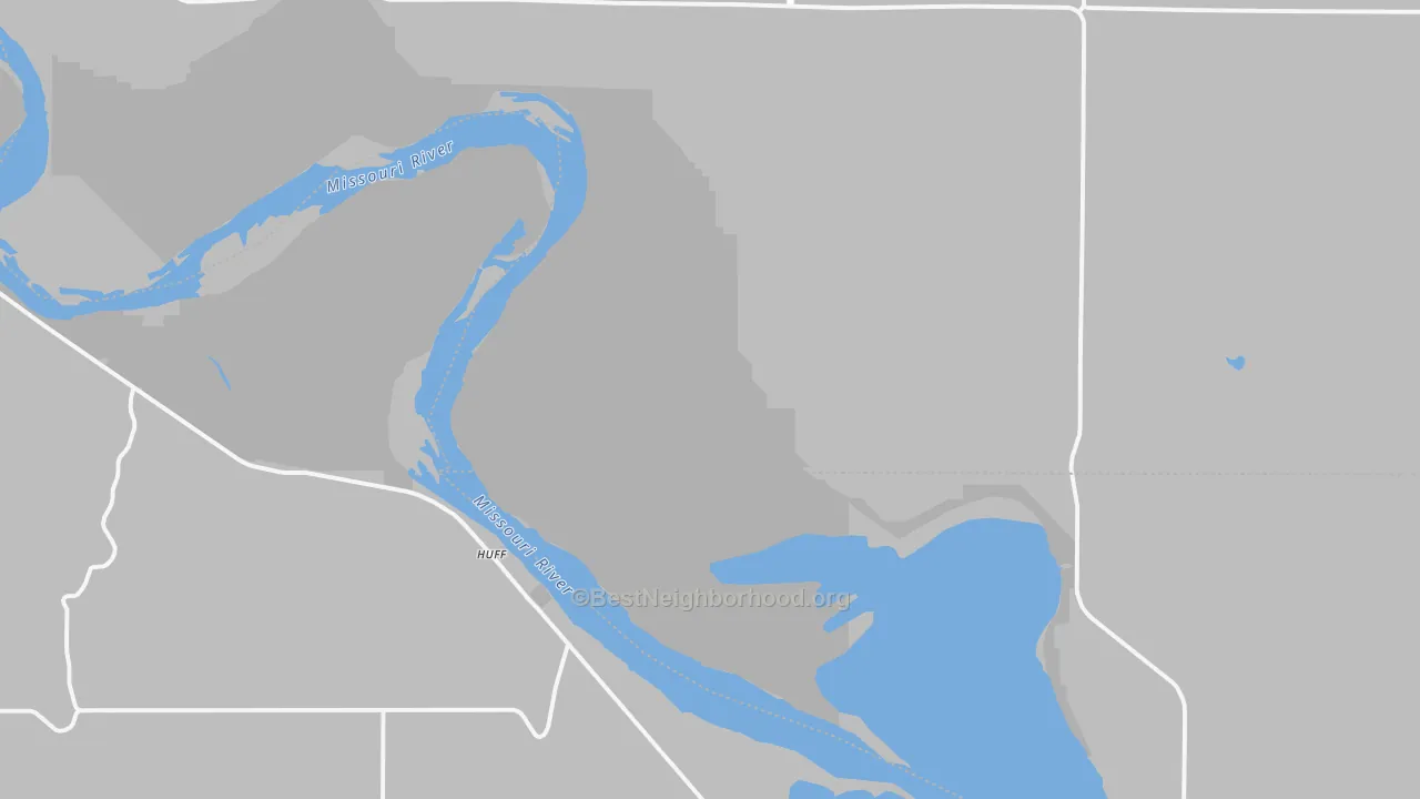 Transit Grade map of Huff, ND