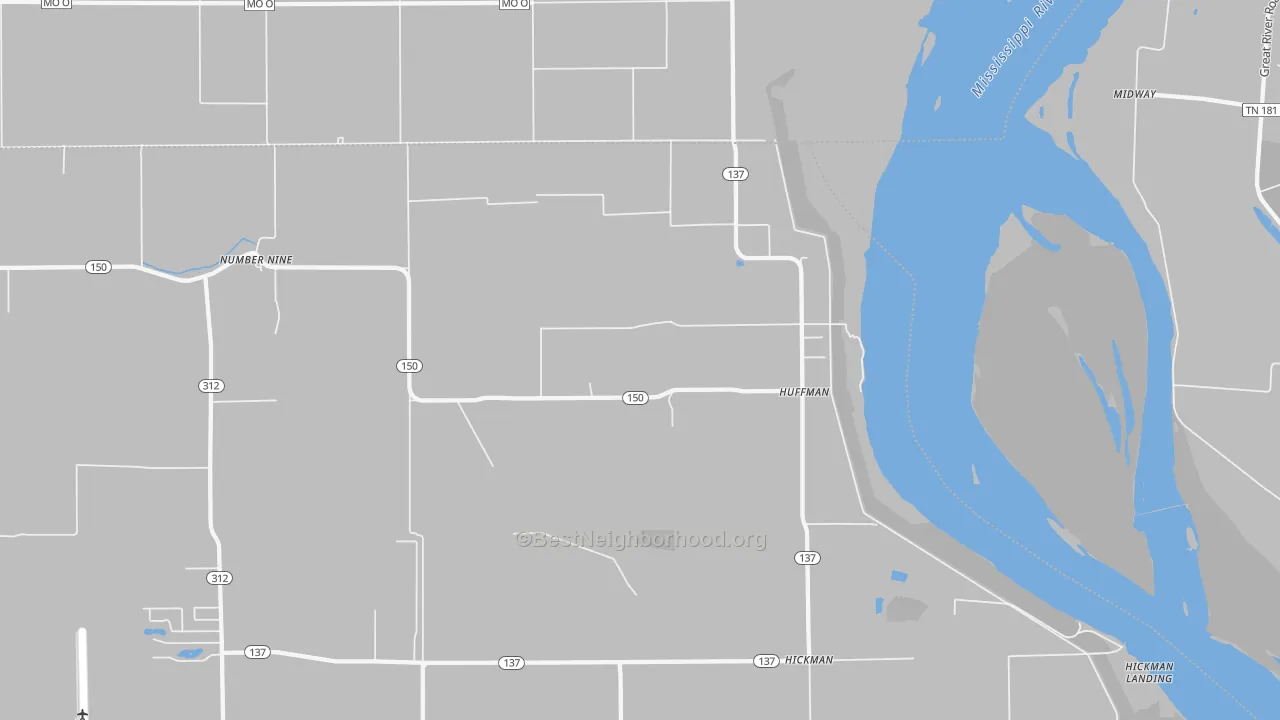 Transit Grade map of Huffman, AR