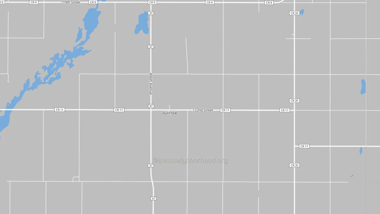 Transit Grade map of Huffton, SD