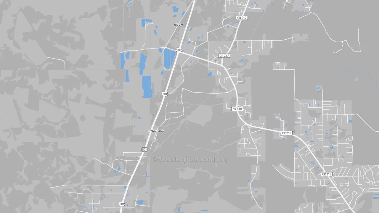 Transit Grade map of Hugh, FL
