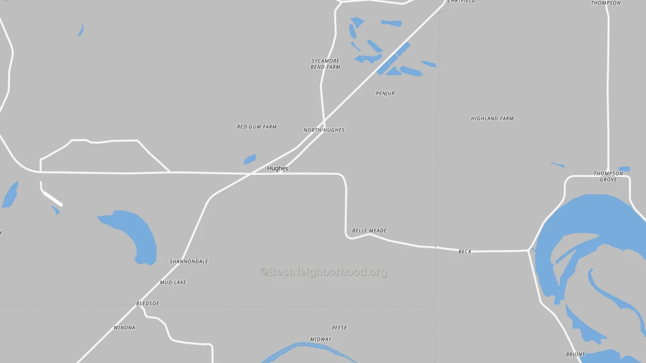 Transit Grade map of Hughes, AR