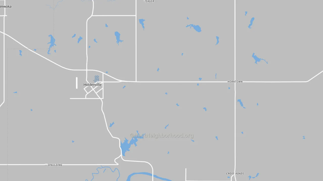 Transit Grade map of Hughes County, OK