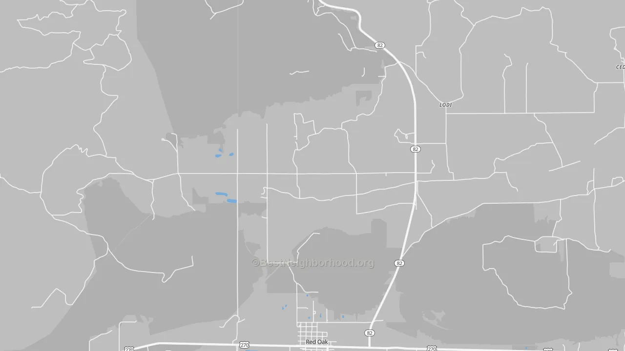 Transit Grade map of Hughes, OK