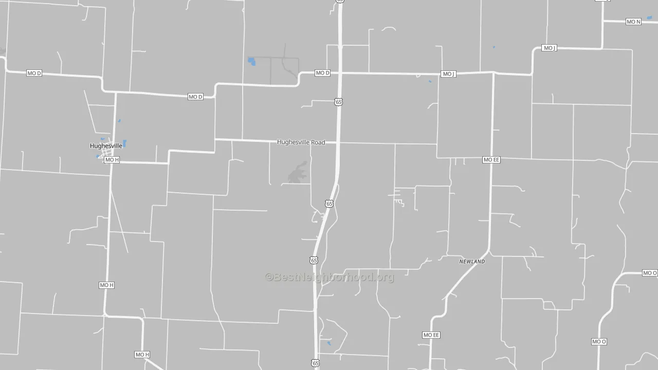 Transit Grade map of Hughesville, MO