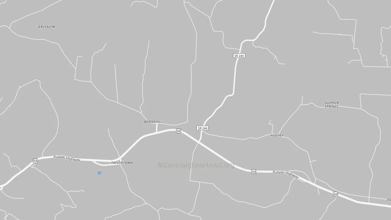 Transit Grade map of Hughey, TN