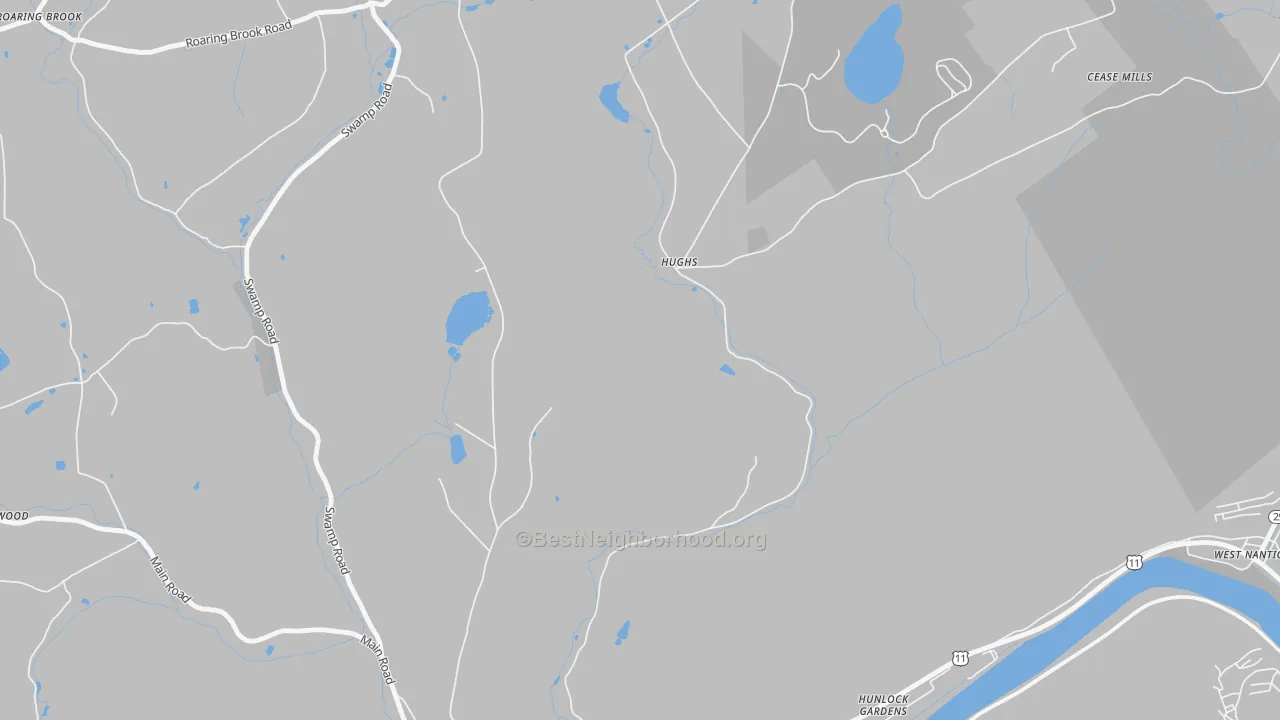 Transit Grade map of Hughs, PA