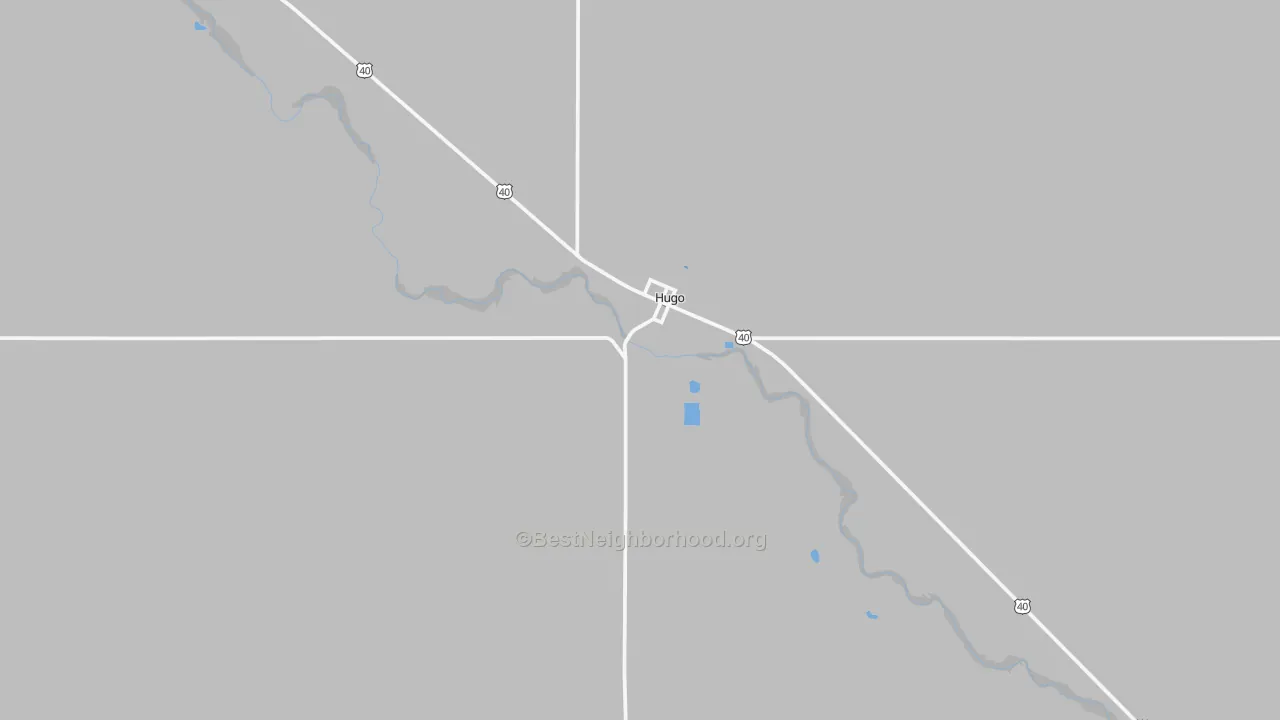 Transit Grade map of Hugo, CO
