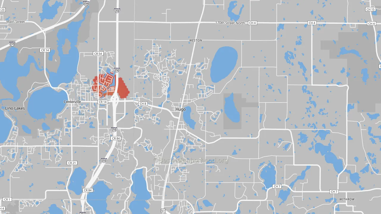 Transit Grade map of Hugo, MN
