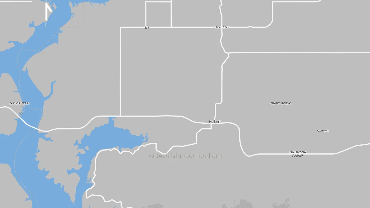 Transit Grade map of Hulbert, OK
