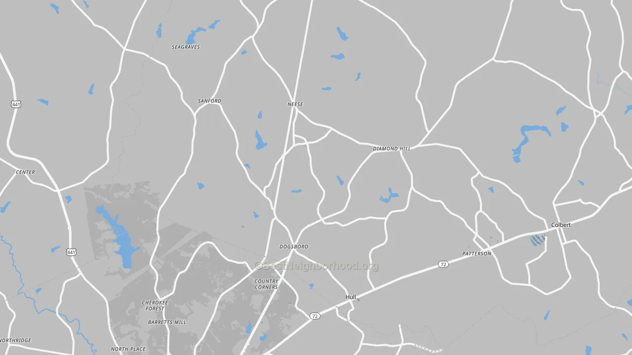 Transit Grade map of Hull, GA