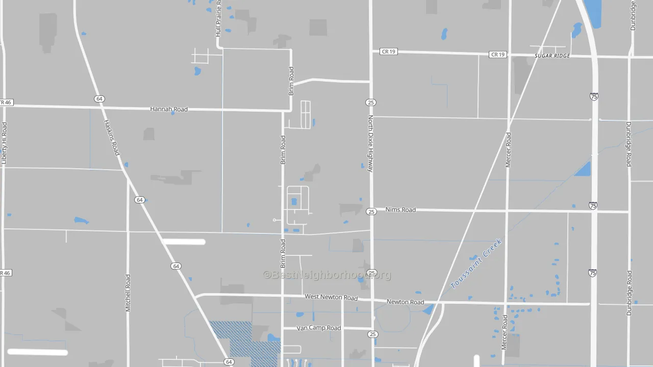Transit Grade map of Hull Prairie, OH