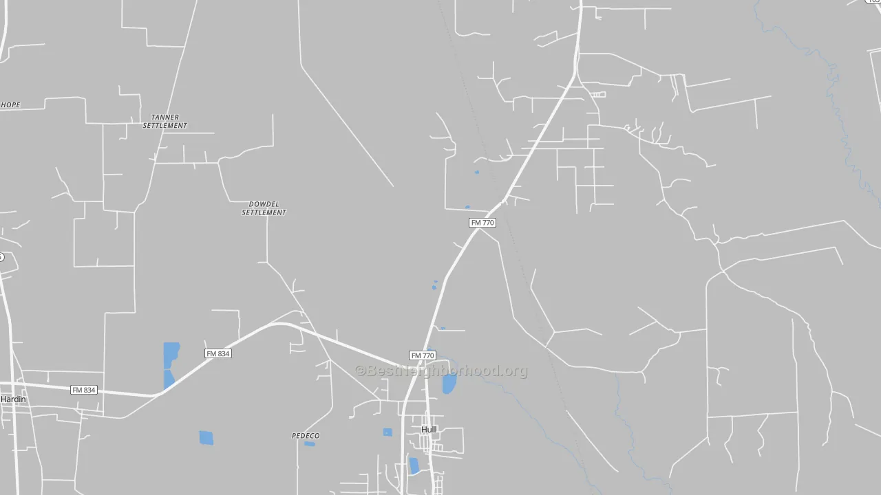 Transit Grade map of Hull, TX