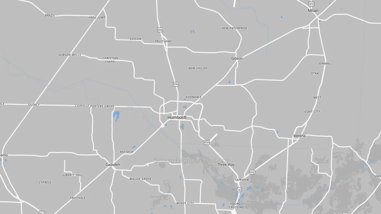 Transit Grade map of Humboldt, TN
