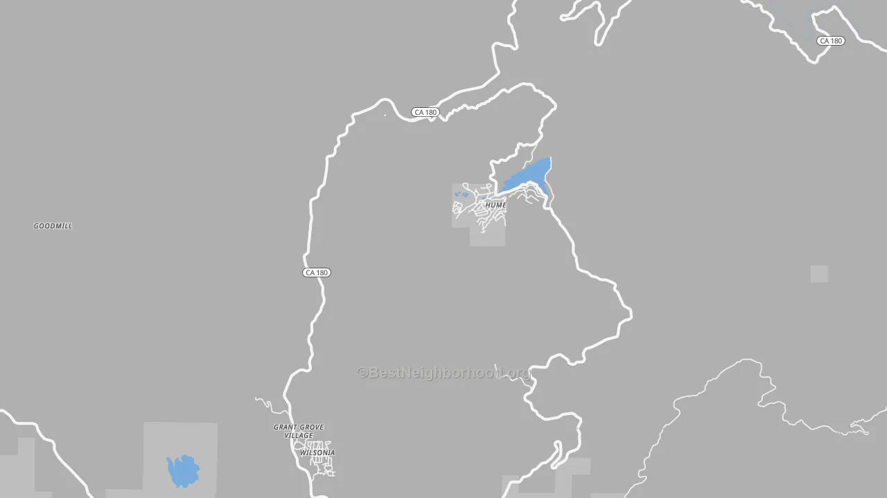 Transit Grade map of Hume, CA