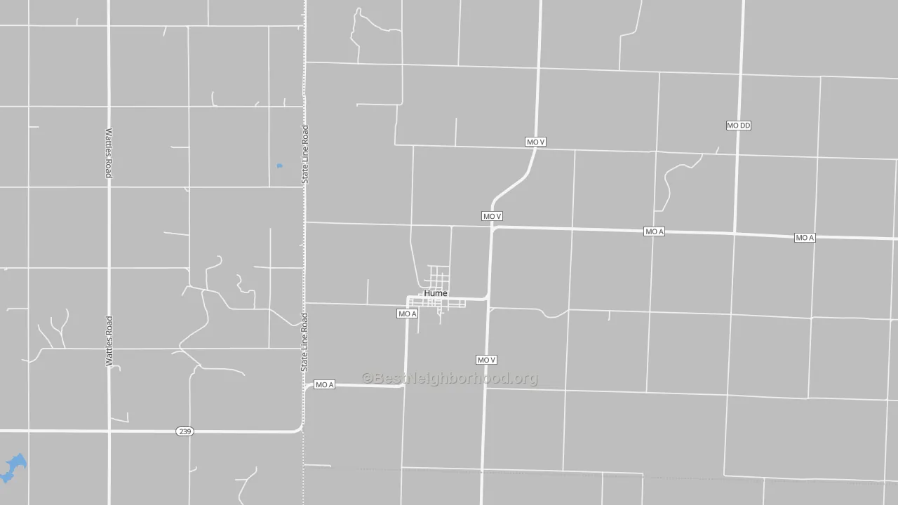 Transit Grade map of Hume, MO