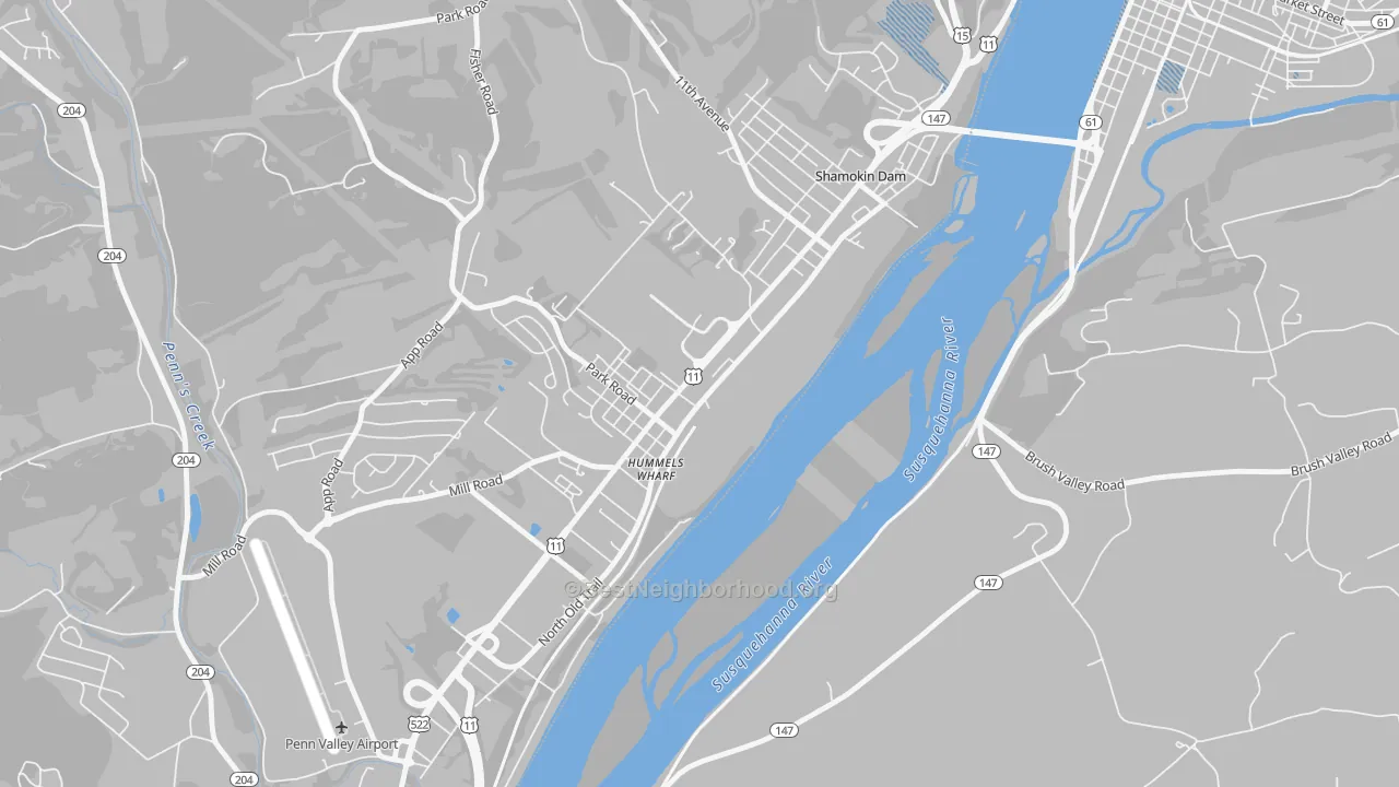 Transit Grade map of Hummels Wharf, PA
